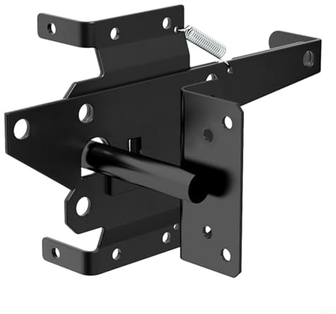 Fauhapyway Gate Hardware Eisen-Gartenzaun-Scharniere mit komplettem Zubehör-Set für den Außenbereich