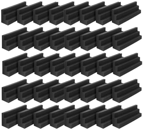 Akustikschaumstoff 24/48er-Packung 12 x 3 Bass Trap Akustikschaumstoff Schallschutz Isolierung Eckblock Schaumstoff Geräuschdämpfung Dichteplatten für Tonstudio(48 Pack)