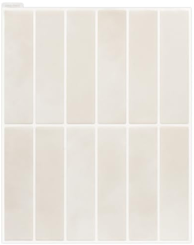 VINATO 10 Pezzi 3D Piastrelle Adesive Cucina,Murali Autoadesivo Cucina Decorativi,Pannelli Adesivi per Pareti,Mattonelle Adesive per Cucchi, Bagno, Decorazione Parete (Beige,22.9x29 cm)