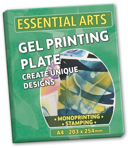 Essential Arts Gel Printing Plate A4 203 x 254mm Reusable Transfer Plate | Monoprinting and Stamping Transfer Plate for Studio, Classroom, Artists and Card Crafts