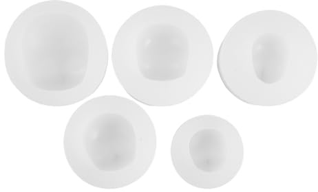 FRCOLOR Set 5 Stampi in Silicone per Viso Bambola Espressioni Realistiche, Flessibili, per Decorazione Torte e Colata Resina per Amanti del DIY