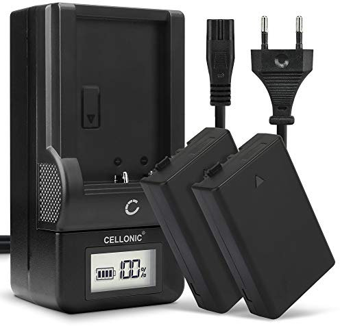CELLONIC, Akku für Kamera, kompatibel mit Pentax D-Li109, K-r, K-70, K-30, K-50, KF, KP (7.4V, 1100mAh) 2 Stück + Ladegerät