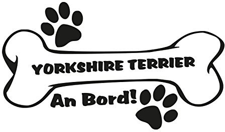 Plott Aufkleber Hundeknochen Yorkshire Terrier An Bord Pfote Hund Dog Bone