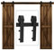 12FT/365cm Sliding Barn Wood Door Hardware Closet Kit Sliding Track Roller Hangers for Double Doors