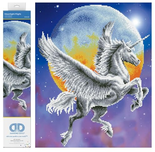 DIAMOND DOTZ DD10 Intermediate Kit, Moonlight Flight, 51 x 40.5 cm