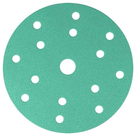 Klingpsor 353155 FP 77 K T-ACT Scheiben mit Filmunterlage, kletthaftend für Farbe, Lack, Spachtel, Grundierung, Füller, Gel-Coats, Kompositwerkstoffe ohne Loch, 150mm Durchmesser, 400 Korn, 100 Stück