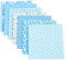 Asudaro Baumwollstoff Meterware Stoffpaket für Patchwork DIY, 7 Stück 50 x 50cm Stoffe Stoffreste Nähen Stoffe Baumwolle Tuch Patchwork-Stoff DIY Handgefertigte Nähen Quilten Stoff Blau