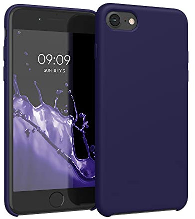 kwmobile Case Compatible with Apple iPhone SE (2022) / iPhone SE (2020) / iPhone 8 / iPhone 7 Case - TPU Silicone Phone Cover with Soft Finish - Deep Ocean