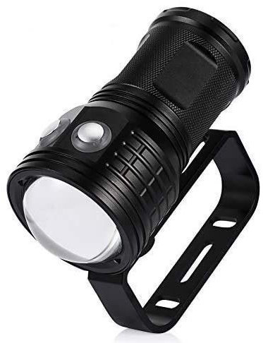 Linterna de Buceo, Super Brillante 10000 lumenes Linterna Sumergible LED, luz de Buceo Impermeable IPX8 7 Modos Buceo 80 Metros, Linterna Tactica para Video Submarino Luz de Relleno