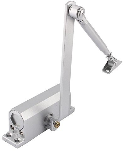 Hydraulic Spring Door Closer, Automatic Heavy Duty Overhead Door Closer with Adjustable Arm, 25-45kg Fire Proof Safe Door Opener Closer Home Positioning Spring Door Closer for Home or Commercial Use
