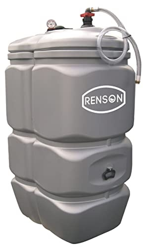 Cuve de stockage fuel PEHD pré-équipée RENSON, avec canne d'aspiration, flexible, jauge et évent, stockage fuel, stockage gnr, stockage fioul (1000L)