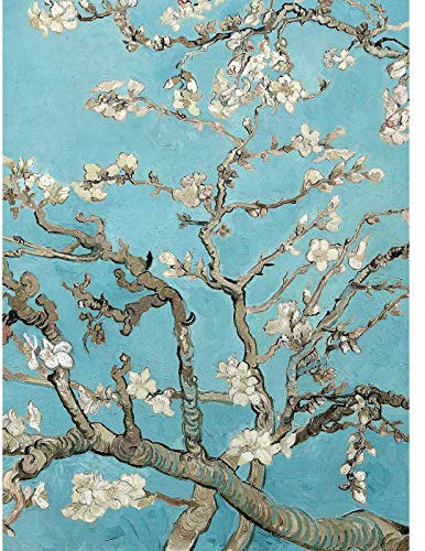 Designwalls 2.0 | van Gogh - Almond Blossom DD119143 | Natur Baum Tapete für Badezimmer | Vlies Tapete Blau Grau - 1,92 m x 2,6 m