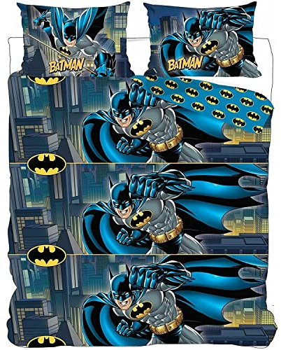 Character Linens Official DC Comics Batman Single Duvet Cover Set (Double)
