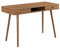 Bureau Stylé à Tiroir Table Rectangulaire Design avec Pieds en Métal Panneau de Particules 74 x 115 x 48 cm Effet Bois Foncé