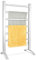 COSTWAY Radiateur Sèche-Serviettes Électrique 45-50°C, 2-en-1 Chauffe-Serviettes Électrique 100W avec 6 Tubes et Cadre en Aluminium, Autoportant ou Mural, Peu Encombrant pour Salle de Bain, Argenté