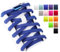 Olukssck 2 Paia Elastici Lacci con Chiusura in Metallo, No Tie Lacci delle Scarpe Lacci Senza Nodo per Scarpe da Ginnastica,Scarpe da Corsa, Scarpe Casual(100cm), Blu Reale