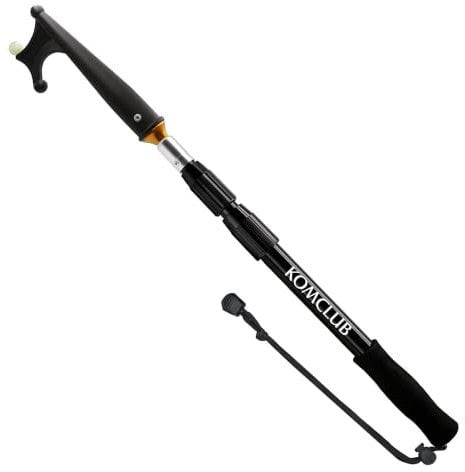 KOMCLUB Boat Hook for Docking 3-Stage Telescopic Boat Hook Pole Newest Luminous Design Lightweight Telescoping Hook for Boat with Non-Slip Rubber Grips-3.93 FT