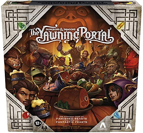 Avalon Hill Dungeons & Dragons: The Yawning Portal Game, D&D Strategy Board for 1-4 Players, Games, Family, F6647, Multicolor