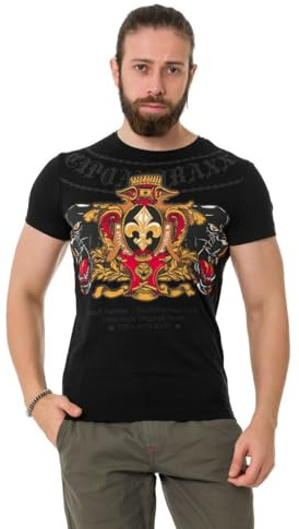 Cipo & Baxx Herren T-Shirt 100% Polyester Atmungsaktiv & Stylisch Perfekt für Alltag & Freizeit (DE/NL/SE/PL, Alphanumerisch, XXL, Regular, Regular, Schwarz)