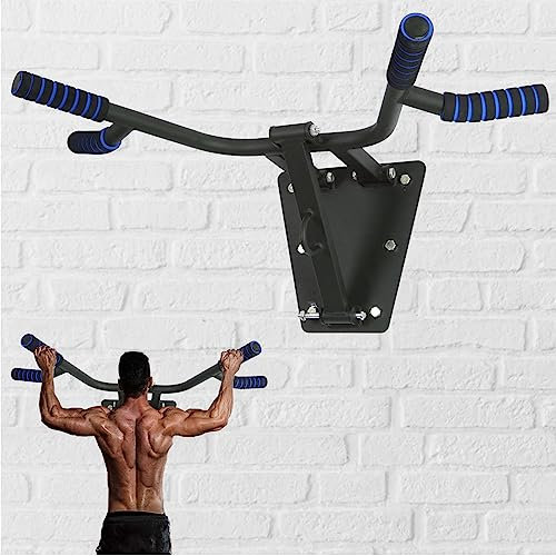 HANDSONIC Klimmzugstange Wandmontage Heimturnhalle Pull Up Bar, Faltbar Platzsparend & Einfache Installation 1 Ösen für TRX Training Boxtraining AB-Bügel hochziehen Sicher & Stabil Trainings Halterung
