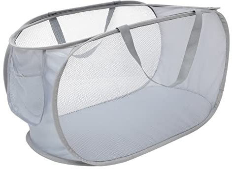 Cabilock folding laundry basket net laundry bag basketball hamper toys baskets bin popup laundry baskets collapsable drying rack laundry bag mesh household Nylon mesh clothes dryer child