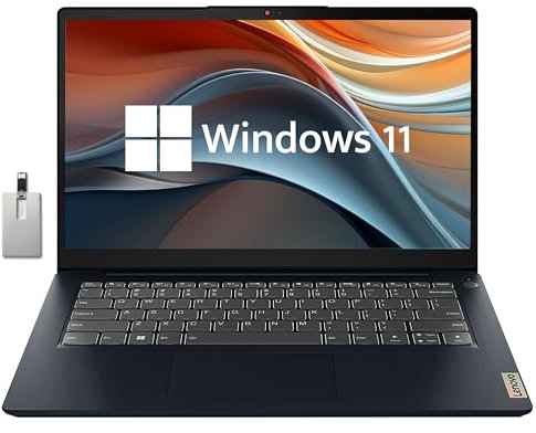Lenovo IdeaPad 3i 14 FHD Business Laptop, Intel 12th Gen i5-1235U, 40GB RAM, 1TB PCIe SSD, Tastiera retroilluminata, Grafica Intel Iris Xe, Webcam 720P, Abyss Blue, Win 11, Scheda USB Hotface da 32
