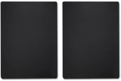 Pagnanno Hob Covers Chopping Board Pack of 2 - Versatile Kitchen Board Glass Worktop Savers - Heat Resistant Sink Boards, Worktop Protectors - Marble Effect Grey (Design 12, 50x40CM)