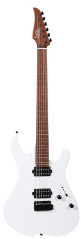 Vola OZ 24 RV SRM E-Gitarre, Erlenkorpus, gerösteter Ahornhals, Edelstahlbünde, kundenspezifische Elektronik, moderner C-Hals, hergestellt in Japan (Weiß Matt)