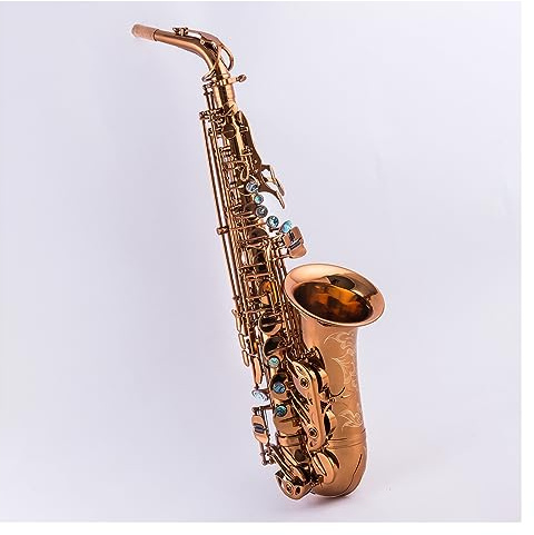 Saxophon Professionelles Altsaxophon, Eb, Roségold-Oberfläche, Messingkorpus, Altsaxophon, Holzblasinstrument Mit Zubehör