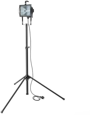 Worklight with Tripod Metal Stand 500W 240V 13A IP54 Rated FloodLight for Job Site Lighting