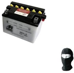 Kompatibel mit Malaguti F10 Jet Line AC ECO F10 Jet Line AC ECO 50 2009-2010 MIDAC Batterie MB4L-B 12V/4AH italienische Batterien für Motorrad Roller komplett und bereit