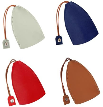 WisePoint Nette Schlüsseltasche 4PCS, PU Leder Schlüsseltasche Schlüsselanhänger Fall für Autoschlüssel, Ziehen Sie heraus Auto Schlüsselkasten (Stil 2)