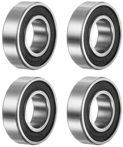 QUARKZMAN 6002-2RS Kugellager Tiefe Rillenkugellager 15mm Bohrung 32mm AD 9mm Dicker Chromstahl ABEC3 Genauigkeit Z3 Geräuschpegel 4Stk Bearing für Skateboard 3D Drucker