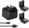 Rszfnjxry 360 batterie Ace/Ace Pro (2 confezioni da 1800 mAh) con hub di ricarica rapida per Insta360 Ace Pro/Ace, stazione di ricarica rapida portatile a 3 canali con slot per accessori per schede SD