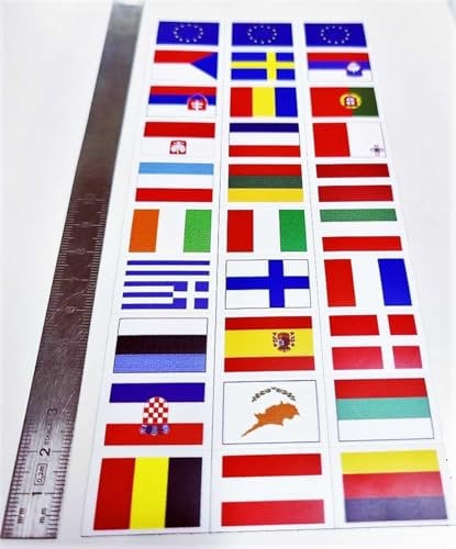 Europa 30 Magnete der Länder in Europa, 20 x 30 mm, magnetisch