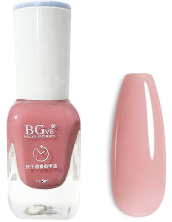 Pink Nail Polish, Quick Dry Nail Gel Polish Long Lasting Nail Varnish Nude Pink French Nail Polish Non-Toxic Water Based Formula Nail Gel for DIY Nail Art - No Need Baking (Nude Pink)
