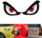 Holdes 4 Reflektierende Autoaufkleber - Stereo-Augen Spähen Autoaufkleber,Auto-Aufkleber Autoaufkleber No Fear Eyes Augen Racing Rallye Stickers Auto Moto Motorrad Fahrrad Fenster