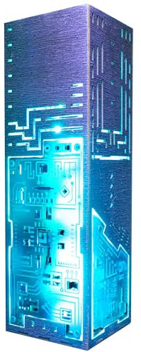 Circuit Board Desk Lamp | Cyberpunk Style Night Light | Lantern Gift For Programmer Gamer Gaming Room | IT Coding Decoration