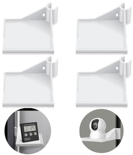 Newyuan Grow Tent Eckregal, Regale für die Platzierung der Hygrometer, Kamera & Pflanzung Ausrüstung, 16mm Pole (4, Weiß)