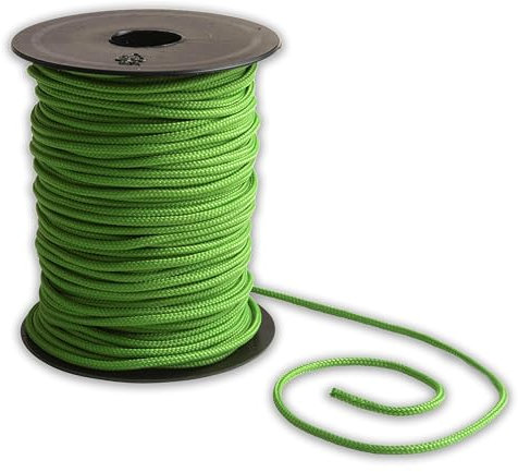 IPEA Treccia per Veneziana colore Verde Pisello – 50 Metri – Made in Italy – Corda Cordoncino in Nylon per Tende a Pacchetto, Mantovane, Tapparelle, Accessori – Spessore 3 mm - Filo