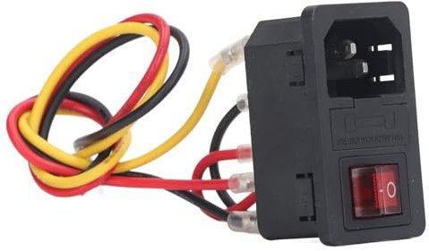 3Pin In4Pcs 3D Drucker Anschluss Sicherung Powerlet Wippschalter Wippschalter 4Pcs 3D Drucker Anschluss Sicherung Netzschalter mit Anzeige 3Pin IEC320 C14 Einlass Wippschalter