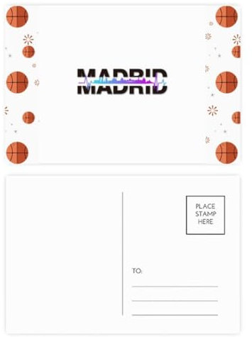 City Radio Madrid Building Basketball Postkarten-Set Dankeskarte Mailing Seite 20 Stück