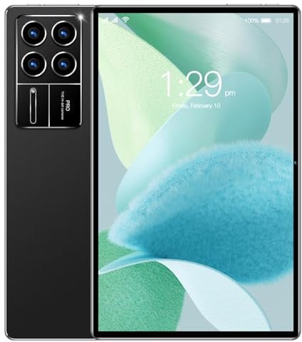 Docooler 10-Zoll-Tablets mit High-Clear-Bildschirm (1960 x 1200), Dual-Kamera, 8-Core-Prozessor, Android 14-Tablets für Meetings im Homeoffice, 8 GB + 256 GB