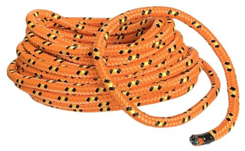 BK Shop Polypropylenseil 20 mm x 20 m - Geflochtene Schnur PP Orange - Wasserdichtes Seil mit Kern - UV-beständiges Zugseil - Polypropylen-Kordel für Bauwesen, Verkehr, Segeln und Wassersportarten
