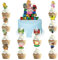 25 Stück Tortendeko,Geburtstag Deko,Tortenfiguren,Cupcake Deko,Party Kuchen Deko,Tortendeko Cartoon Kindergeburtstag,Geeignet für Babyparty,Kinder Geburtstag Party Torte Deko Supplies