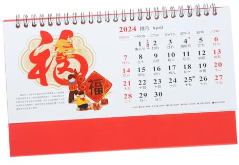TEHAUX Klappkalender Für Schreibtisch Tischkalender Dekorativer Monatskalender Standkalender Für Täglichen Gebrauch Verarbeitet Aus Stabilem Material
