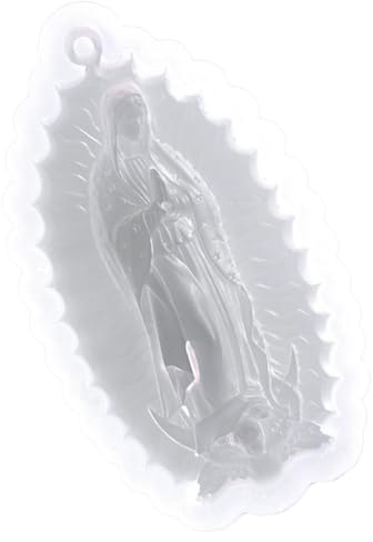 COSMEVIVI Molde de Silicona para Llaveros y Colgantes Forma de Virgen María, Molde Flexible para Bricolaje y Fabricación de Joyería Artesanal Resina Epoxi