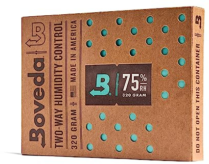 Boveda 75% Two-Way Humidity Control Pack to Fix Major Moisture Loss in Large Wood Humidifier Boxes – Size 320 – Single – Moisture Absorber – Humidifier Pack – Individually Wrapped Hydration Packet
