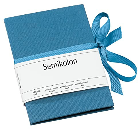 Semikolon 357556 Leporello Classico 12,2 x 17,7 cm - 14 Fotos 10 x 15 cm - Ziehharmonika-Fotobuch - azzurro hell-blau