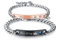 OIDEA Paar Armband aus Edelstahl: 2 Stück Partner Panzerkette Pärchen Armkette Armbänder mit Gravur Armreif Geschenk für Verliebte Damen Herren Paare Her King/His Queen